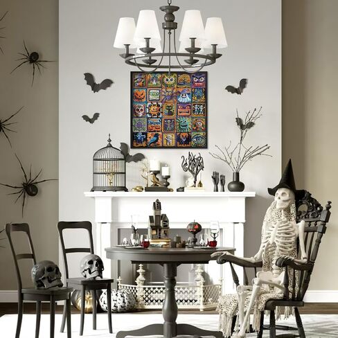 Halloween Puzzles for Adults 1000 Pieces, Horror Puzzle Feature Witch Black Cat Bat Pumpkin Skull,Ghost Fall Jigsaw Puzzles Unique Art College in Saudi Arabia