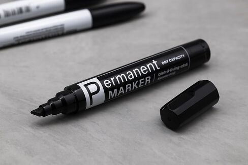EBOX Stride Permanent Marker – Chisel Tip Black Ink, Quick-Drying, Water & Fade Resistant, Heavy Duty, Multi-Surface, Industrial, Office, DIY, School – 12 Pack in Saudi Arabia