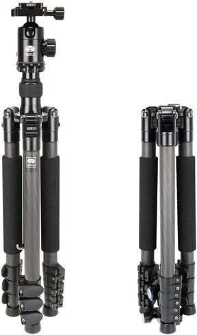 Sirui ET-2204 Carbon Fiber Tripod with E-20 Ball Head - Maximum Height 57.1 inches, Maximum Load 26.5 lbs in Saudi Arabia