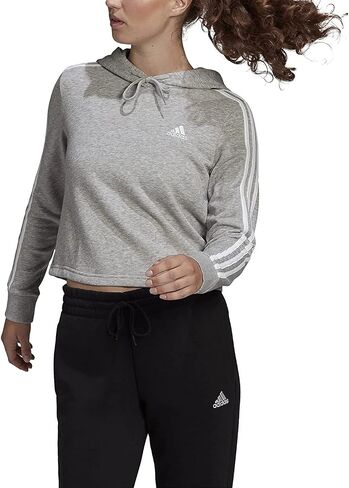 adidas Women's Essentials 3-Stripes Cropped Hoodie in Saudi Arabia