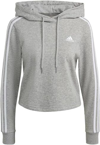 adidas Women's Essentials 3-Stripes Cropped Hoodie in Saudi Arabia