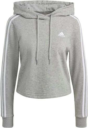 adidas Women's Essentials 3-Stripes Cropped Hoodie in Saudi Arabia