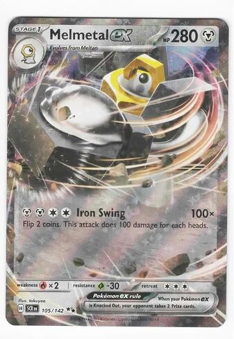 Pokemon - Melmetal ex 105/142 - Stellar Crown Double Rare Card in Saudi Arabia