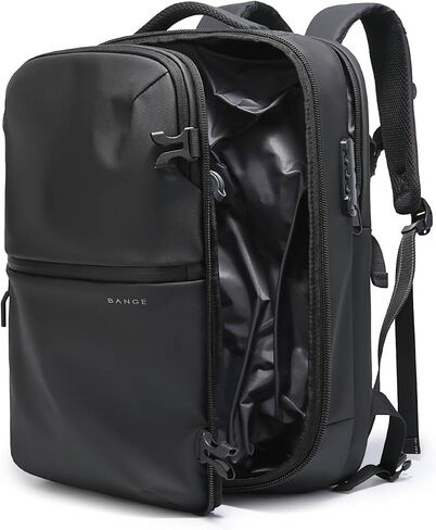 BANGE Travel Backpack with Vacuum Pocket and TSA lock version can hold 15.6 inch Laptop suitable Overnight Flight Approved Anti-theft Bag in Saudi Arabia