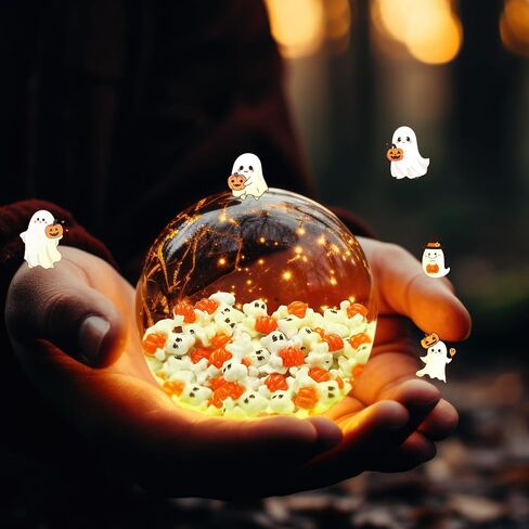 Giegxin 60 PCS Halloween Charms Flatback Ghost Miniature Scooky Scrapbook زخرفة Cabochons للحفلات Dollhous in Saudi Arabia