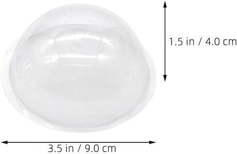قبة حلوى بلاستيكية نصف كرة بلاستيكية للحرف الورقية ، 20pcs 3D مقابر صياغة الورق لتوازم شاكر لصنع البطاقات المصنوعة يدويًا ، 3.5 * 1.56 بوصة in Saudi Arabia