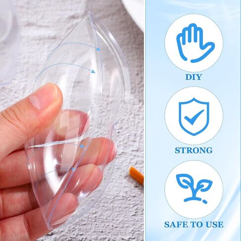 قبة حلوى بلاستيكية نصف كرة بلاستيكية للحرف الورقية ، 20pcs 3D مقابر صياغة الورق لتوازم شاكر لصنع البطاقات المصنوعة يدويًا ، 3.5 * 1.56 بوصة in Saudi Arabia