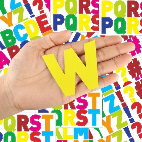Chinco 232 Pcs 24 Sheets Large Letter Stickers 2.5 Inch Bulletin Board Letters Vinyl Self Adhesive Alphabet Stickers for Bulletin Board Education Poster Classroom Display Craft Home Wall Decor in Saudi Arabia