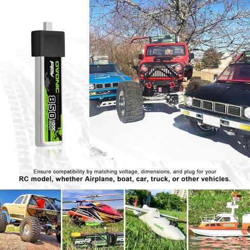 Ovonic 3.8v Voltage100c 850mAh 1S1p Lipo بطارية Lipo مع BT2.0 HV LIPO [4 بطاريات في حزمة واحدة] in Saudi Arabia