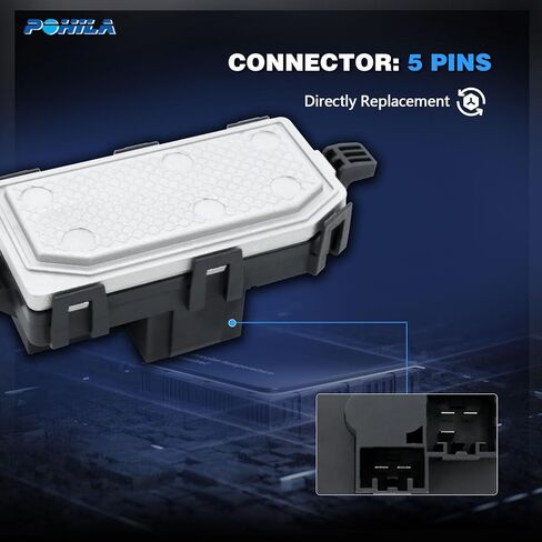 POHILA HVAC Control Module Blower Motor Resistor Compatible with Honda Accord, Civic, CR-V, Element, Odyssey, Pilot, Acura RDX, TSX Replaces 79330-S5A-942, 79330-SNA-A01, 79330-SDA-A01 in Kuwait