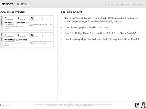 Panini Select Football Mega Box (Black & Orange Prizm) 2024 in Saudi Arabia