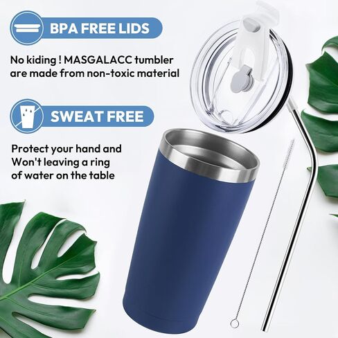 MASGALACC American Flag Tumbler, 20oz Stainless Steel Insulated Coffee Mug with Lid, Gifts for Men Women, USA Drinking Cup for Fathers Day in Kuwait