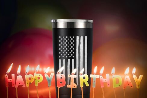 MASGALACC American Flag Tumbler, 20oz Stainless Steel Insulated Coffee Mug with Lid, Gifts for Men Women, USA Drinking Cup for Fathers Day in Kuwait