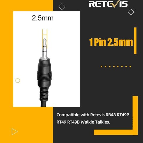 أجهزة اتصال لاسلكية شديدة التحمل من Retevis RB48، مقاومة للماء في اتجاهين، مقاومة للصدمات، 2000 مللي أمبير في الساعة، تنبيه في حالات الطوارئ، راديو طويل المدى لموقع العمل (4 عبوات) أصفر in Kuwait