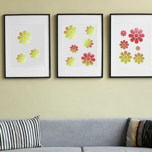 6 PCS Daisy Stencils للطلاء من زهرة الإستنسل القابلة لإعادة الاستخدام الرسم للطلاء للطلاء على القماش الخشب بطاقة الحائط الورق الحرف ، 11.8 بوصة in Kuwait