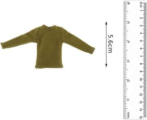 1/12 مقياس الذكور شخصية T Shirt لملابس طراز دمية 6 بوصة ، الأخضر in Kuwait