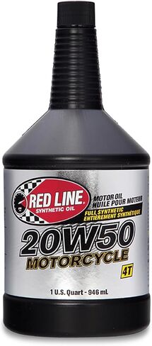 زيت دراجة نارية صناعي من Red Line 42504 20W50 - كوارت (4 عبوات) in Saudi Arabia