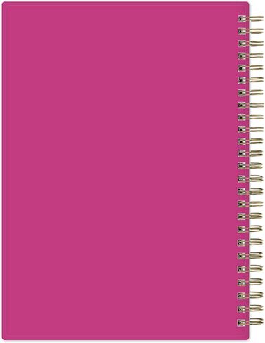 Blue Sky Good Vibes Notebook, 160 Lined And Perforated Pages, 5.75" x 8.5", Gold Durable Twin Wire Binding, Flexible Glitter Shaker Cover, Party Dots Pink in Saudi Arabia