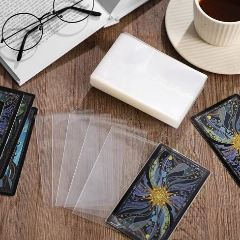 MAITYS 300 Pack Clear Card Card Sleeves (72 × 122 مم) 200μm سميكة ، غير متوافقة مع بطاقات لعبة TCG & Board in Kuwait