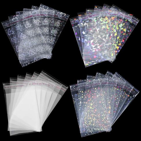 200pcs Laser Photocard Sleeves, Holographic Flashing Photo Card Sleeve, 2.56x3.54in PVC Free Acid Free Overlay Laminating Self Adhesive Film Photocard Idol Bank Trading Cards ID Door Protector in Saudi Arabia