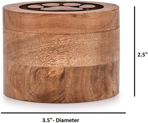 جرة الكلب acacia wood dog urn للرماد المصنوع يدويًا - الكفوف المنحوتة حرق جرة للحيوانات الأليفة للكلاب مربع خشبي التذكار (3.5 "× 3.5" × 2.5 ") in Saudi Arabia