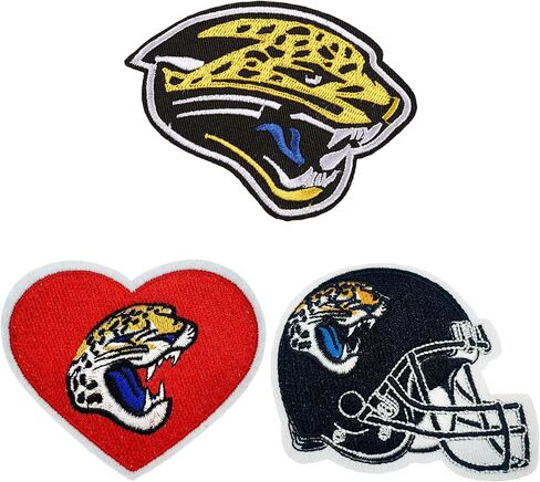 3Pcs Rugby Fans Favorite Team Logo, Helmet Logo and Heart Logo Embroidery Patches Applique for Clothes, Dress, Hat, Jeans, DIY Accessories, colourful, DE-24010303 in Saudi Arabia