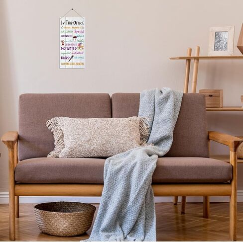 علامات ديكور المكتب الرئيسي، علامة حائط ملهمة، لوحة خشبية معلقة للديكور، زخرفة للمكتب الرئيسي للمدرسة، شماعة باب ريفية، هدية نهاية العام، هدية شكرًا لك على المبدأ in Kuwait