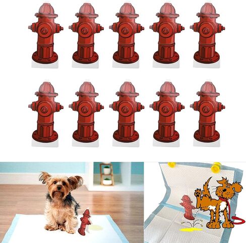 Dog Pee Pad Trainer 20Pcs Fire Hydrant Shaped Pet Diaper Pad Guide for Small Dogs, Puppies Dogs Potty Pee Training Pad Guide, 7.3 x 3.9in Small Fire Hydrant Post Paper Card in Saudi Arabia