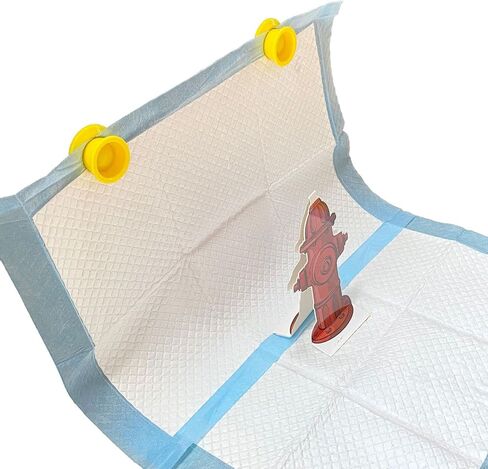 Dog Pee Pad Trainer 20Pcs Fire Hydrant Shaped Pet Diaper Pad Guide for Small Dogs, Puppies Dogs Potty Pee Training Pad Guide, 7.3 x 3.9in Small Fire Hydrant Post Paper Card in Saudi Arabia