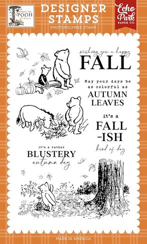 Echo Park Paper Winnie the Pooh Autumn: Fall-ish type من مجموعة طوابع اليوم ، متعددة in Saudi Arabia