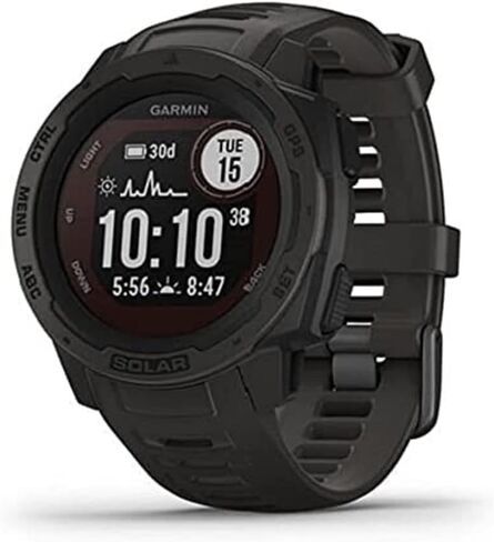 Garmin Instinct Solar, Rugged Outdoor Smartwatch with Solar Charging Capabilities, Built-in Sports Apps and Health Monitoring, Sunburst Yellow in Kuwait