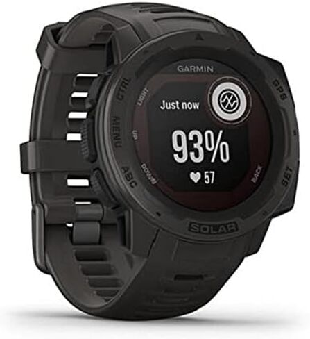 Garmin Instinct Solar, Rugged Outdoor Smartwatch with Solar Charging Capabilities, Built-in Sports Apps and Health Monitoring, Sunburst Yellow in Kuwait
