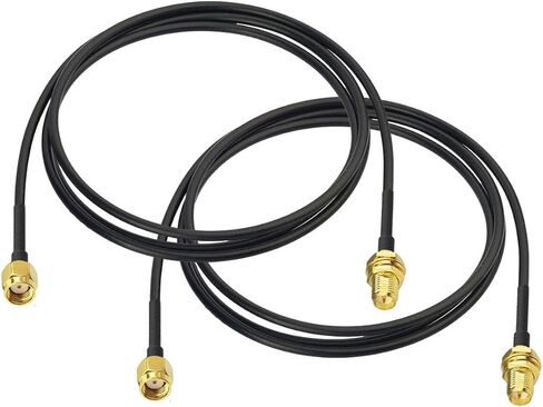 Bingfu WiFi Antenna Extension Cable 4-Pack RP-SMA Male to RP-SMA Female Bulkhead Mount RG174 Coaxial Cable 1m 3 feet for WiFi Router Security Camera Wireless Mini PCI Express PCIE Network Card Adapter in Kuwait