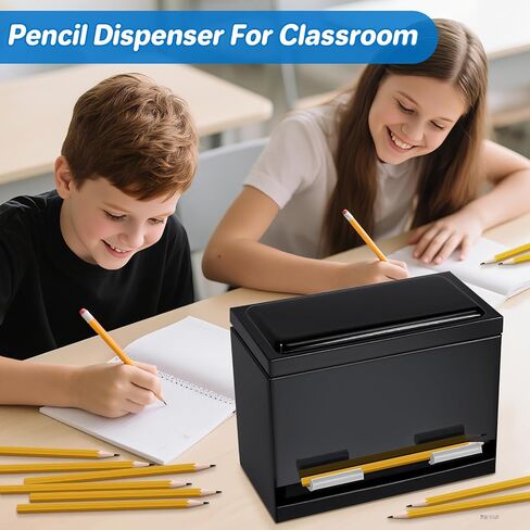 SpringFlower Pencil Dispenser for Classroom, Stainless Steel Pencil Dispenser Holder, Pencils Holder Organization Storage Teacher Supplies, Classroom Office Back to School Supplies, Silver in Saudi Arabia