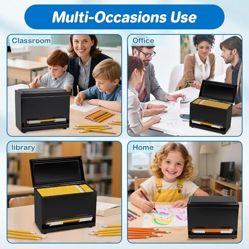 SpringFlower Pencil Dispenser for Classroom, Stainless Steel Pencil Dispenser Holder, Pencils Holder Organization Storage Teacher Supplies, Classroom Office Back to School Supplies, Silver in Saudi Arabia