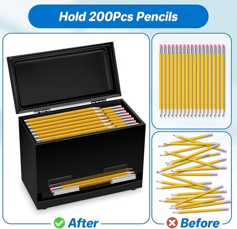 SpringFlower Pencil Dispenser for Classroom, Stainless Steel Pencil Dispenser Holder, Pencils Holder Organization Storage Teacher Supplies, Classroom Office Back to School Supplies, Silver in Saudi Arabia