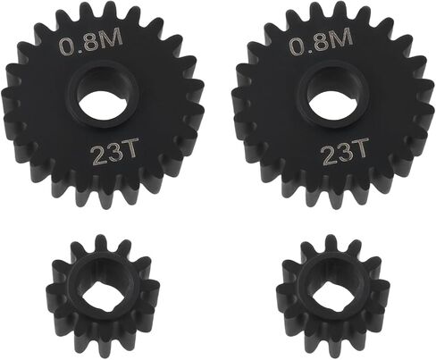 4pcs 0.8m Overdrive Portal Gears Aluminium Sploy 12T Drive Gear 23t Output Gear Tear مع CAPRA 1/10 SCX10 III AXI03000 in Kuwait