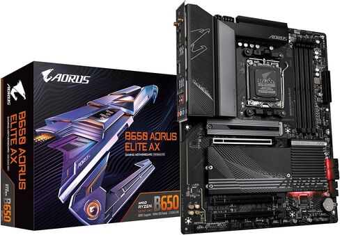 GIGABYTE B650E AORUS Elite X AX ICE AM5 LGA 1718 AMD B650 ATX Motherboard with 5-Year Warranty, DDR5, 3X M.2, PCIe 5.0, USB 3.2 Gen2X2 Type-C, WiFi 6E, 2.5GbE LAN, Q-Flash Plus, EZ-Latch Plus in Saudi Arabia
