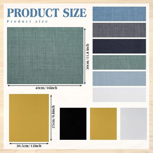 Book Binding Cloth Kit, Includes 12''x16'' Bookcover Cloth Fabric 24 Decorative Corners 3 Iron on Vinyl Sheets Bone Folder Tools, Backing Paper,for Old Book DIY Craft Supplies(Vintage Series) in Saudi Arabia
