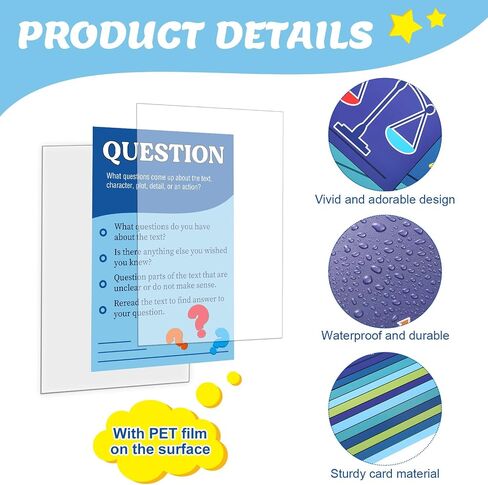 Outus 13 Pcs Reading Strategies Posters Classroom Decorations Reading Bulletin Board Posters Elementary Educational Wall Prints Library Decor for Middle High Schools Teacher Supplies (Composition) in Saudi Arabia