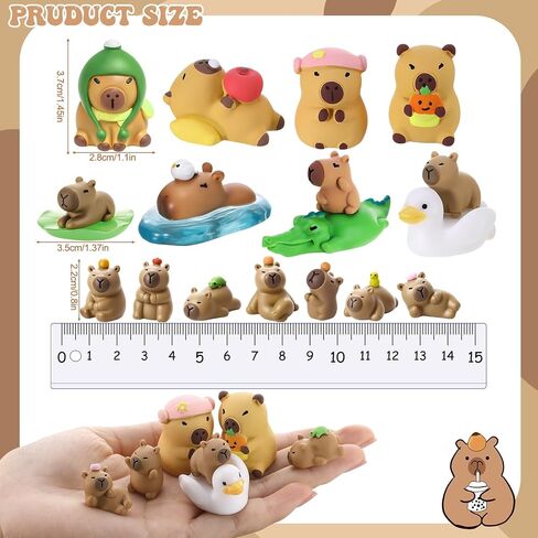 16 PCS MINI Resin Capybara Tiny Capybara Miniature Topurines for DIY Cake Decoration Hrafts Moss Landscape in Saudi Arabia