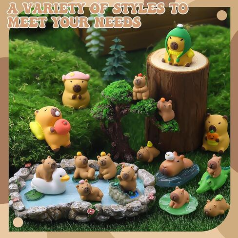 16 PCS MINI Resin Capybara Tiny Capybara Miniature Topurines for DIY Cake Decoration Hrafts Moss Landscape in Saudi Arabia