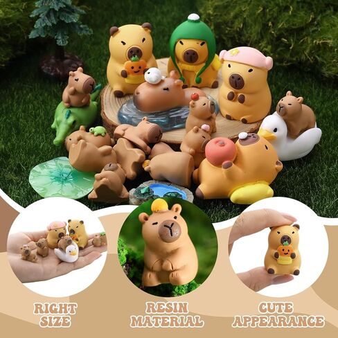 16 PCS MINI Resin Capybara Tiny Capybara Miniature Topurines for DIY Cake Decoration Hrafts Moss Landscape in Saudi Arabia
