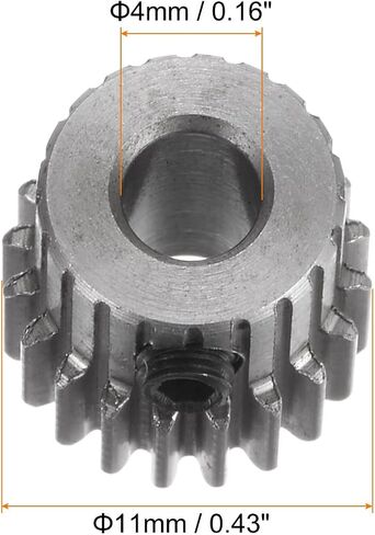 HARFINGTON Pinion Gear 4mm Bore 20T Mod 0.5 Stainless Steel Spur Diff Differential Motor Gear RC Car Replacement Parts in Saudi Arabia