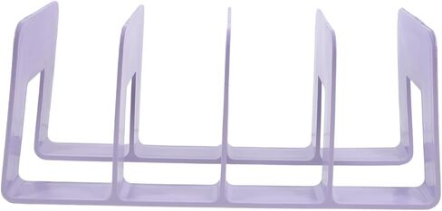 NUOBESTION 4-SCECED DESCE DESK Organizer Rack Blastic Boxitends for Books Heavy Non-Slip Magazine Holder for Office and Home Use File Storage Storage Separator for Boys and Girls Relves in Saudi Arabia