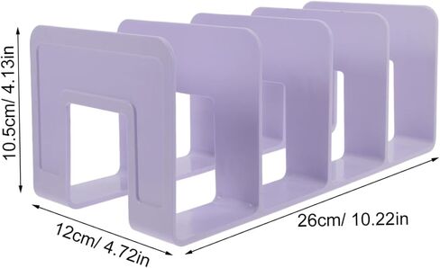 NUOBESTION 4-SCECED DESCE DESK Organizer Rack Blastic Boxitends for Books Heavy Non-Slip Magazine Holder for Office and Home Use File Storage Storage Separator for Boys and Girls Relves in Saudi Arabia