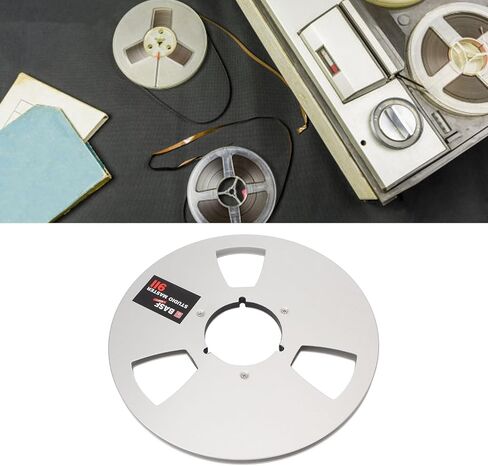 10 Inches Takeup Reel, Open Reel Audio Aluminum Alloy Takeup Reel, 3 Hole Wind Resistance Holes, 14 10 Inch Empty Tape Reel for Recording (Black) in Saudi Arabia