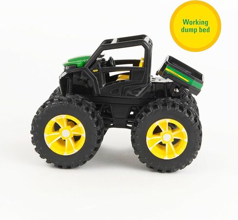 Tomy Monster يضع John Deere Roaring Rev Up Hauler Monster Truck Toy Set - يشمل Monster Truck و Trailer و John Deere Gator - ألعاب البناء مع Action Action - 3 Count in Saudi Arabia