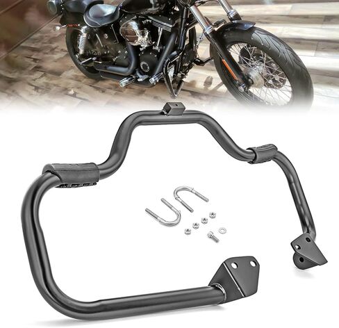 قضبان WSays Dyna 1 1/4 بوصة لحماية المحرك والشارب على الطريق السريع متوافقة مع 2006-2017 Harley Dyna Fat Bob Street Bob Low Rider Super Glide Wide Glide Switchback in Kuwait