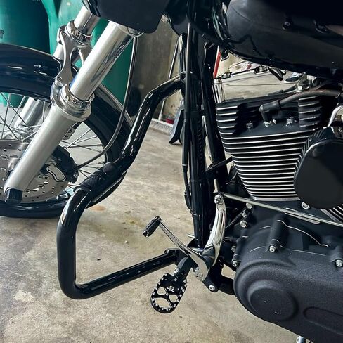 قضبان WSays Dyna 1 1/4 بوصة لحماية المحرك والشارب على الطريق السريع متوافقة مع 2006-2017 Harley Dyna Fat Bob Street Bob Low Rider Super Glide Wide Glide Switchback in Kuwait